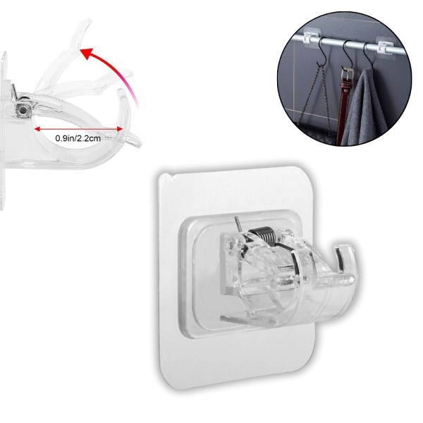 Ganchos para varillas para colgar accesorios (juego de 4 piezas) | CLIPS